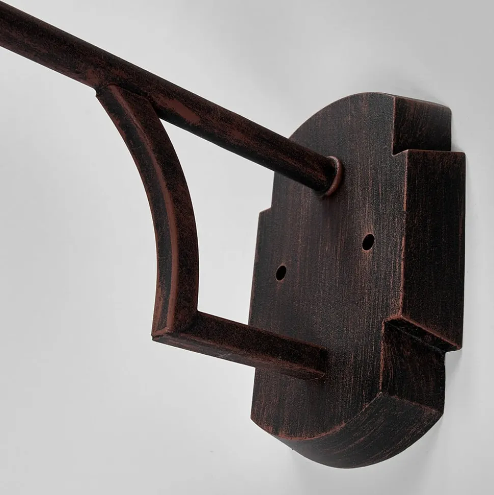 Buitenwandlamp Aruba, Ø 25 cm, roestbruin