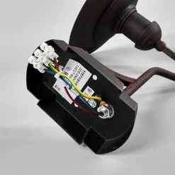 Buitenwandlamp Aruba, Ø 25 cm, roestbruin