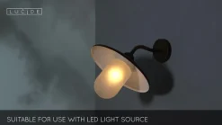 Buitenwandlamp Aruba, Ø 30 cm, roestbruin