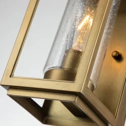 Buitenwandlamp Atwater, lantaarn, messing, 35,5cm