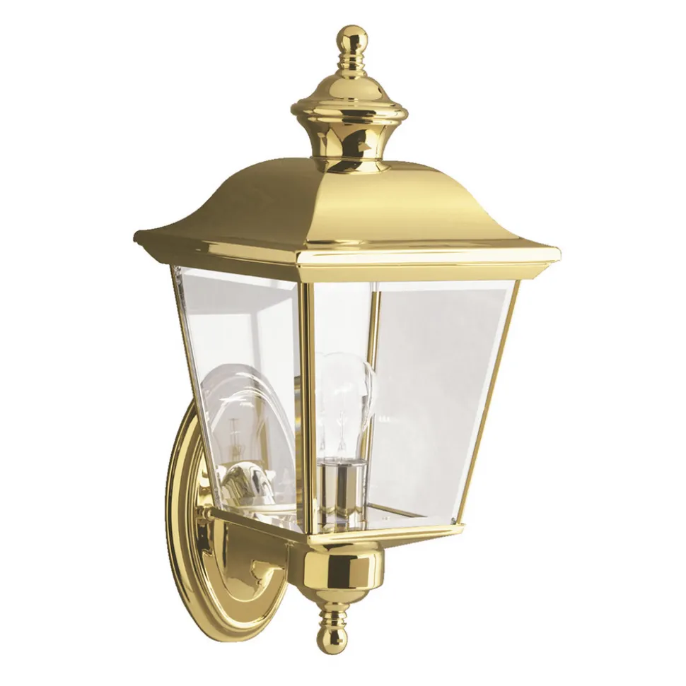 Buitenwandlamp Bay Shore, fitting boven. goud