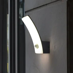 Buitenwandlamp Cairo, antraciet, kunststof, sensor