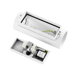 Buitenwandlamp CAN, wit, 2-lamps, Ø 8 cm, IP65, metaal, GU10