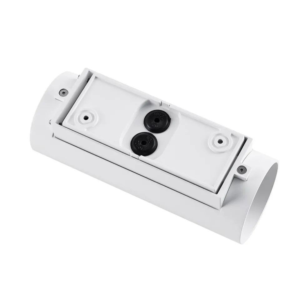 Buitenwandlamp CAN, wit, 2-lamps, Ø 8 cm, IP65, metaal, GU10