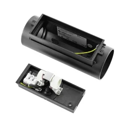 Buitenwandlamp CAN, zwart, 2-lamps, Ø 8 cm IP65 metaal GU10