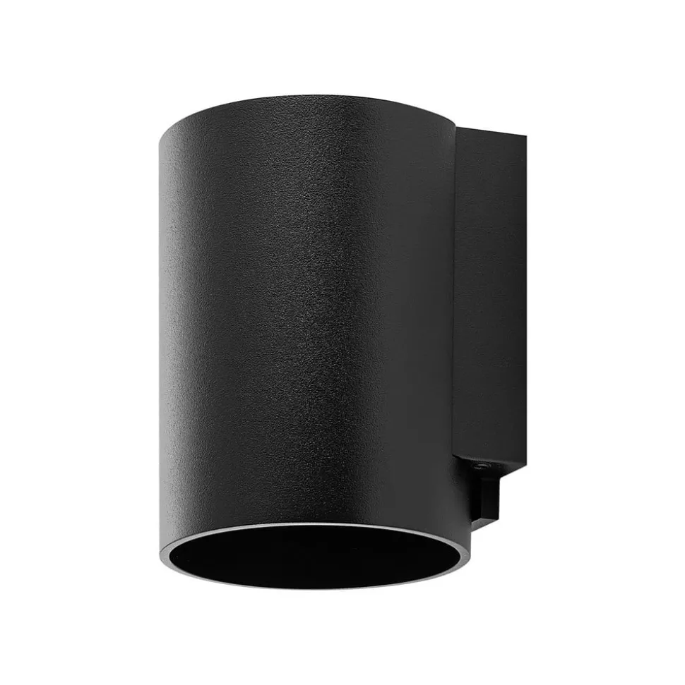 Buitenwandlamp CAN, zwart, 1-lamp, Ø 8 cm IP65 metaal GU10
