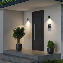 Buitenwandlamp CAN, zwart, 1-lamp, Ø 8 cm IP65 metaal GU10