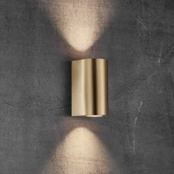 Buitenwandlamp Canto Maxi 2, messing