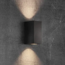 Buitenwandlamp Canto Maxi Kubi 2 Seaside, zwart GU10 17 cm