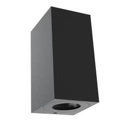 Buitenwandlamp Canto Maxi Kubi 2 Seaside, zwart GU10 17 cm