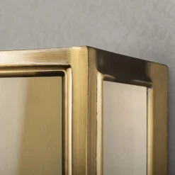 Buitenwandlamp Carpi, messing, breedte 18cm