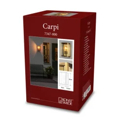 Buitenwandlamp Carpi, messing, breedte 18cm