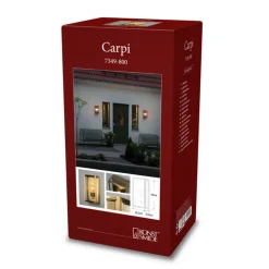 Buitenwandlamp Carpi, messing, breedte 20,5cm