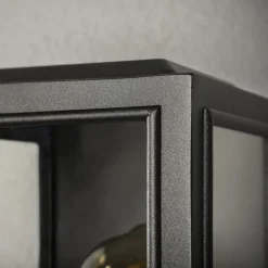 Buitenwandlamp Carpi, zwart, 18 x 30 cm