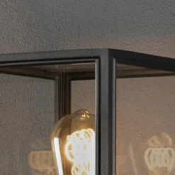 Buitenwandlamp Carpi, zwart, breedte 16,5 cm