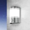 Buitenwandlamp Cerno met bewegingsmelder, rvs