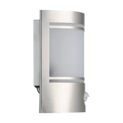 Buitenwandlamp Cerno met bewegingsmelder, rvs