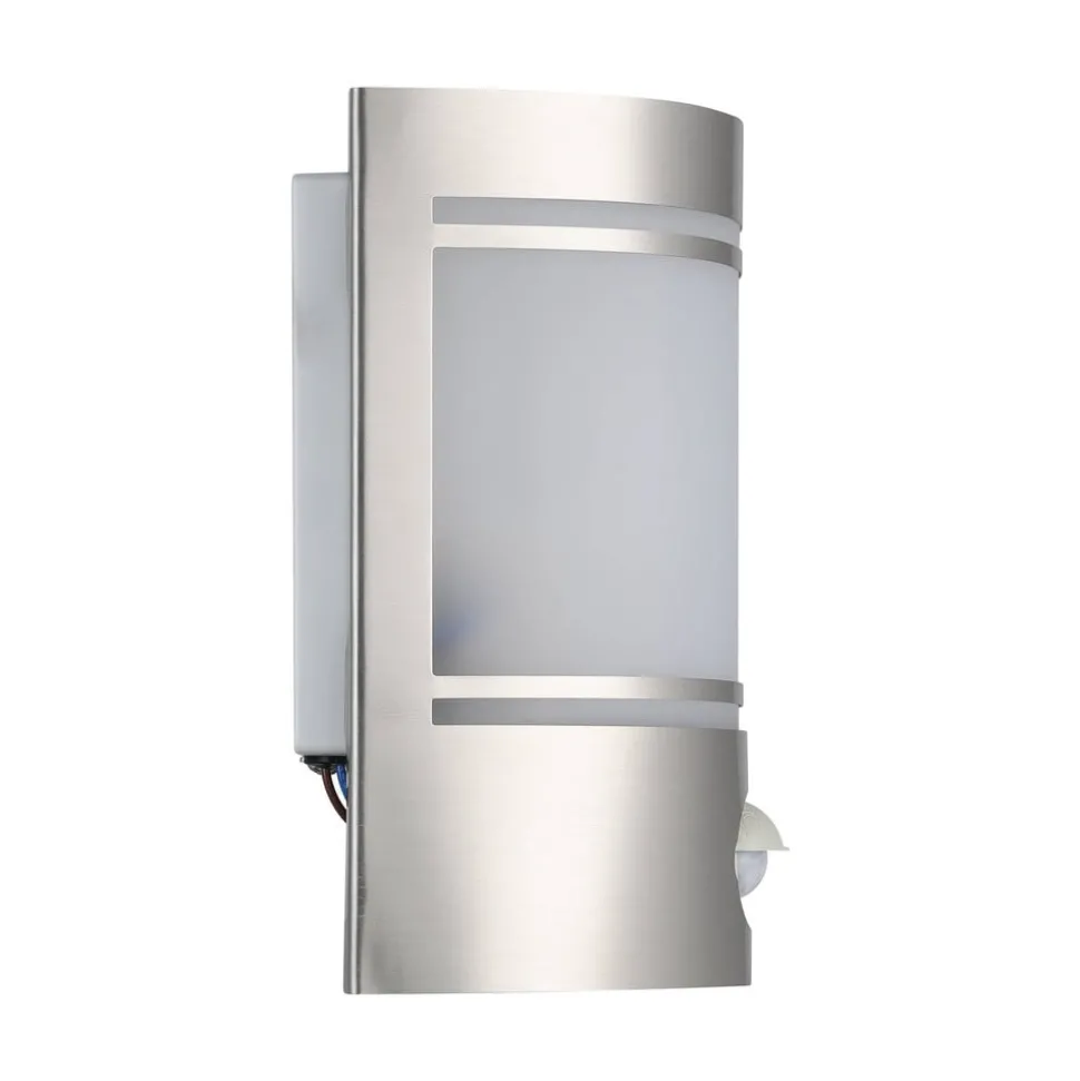 Buitenwandlamp Cerno met bewegingsmelder, rvs