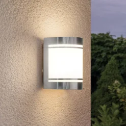 Buitenwandlamp Cerno, roestvrij staal