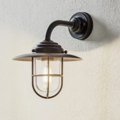 Buitenwandlamp Chalet rooster messing gebruineerd