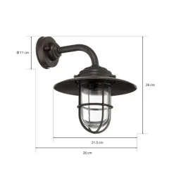 Buitenwandlamp Chalet rooster messing gebruineerd