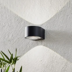 Buitenwandlamp CMD 9029 met glazen lenzen