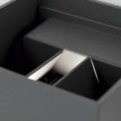 Buitenwandlamp Cube-S, antraciet, metaal, sensor