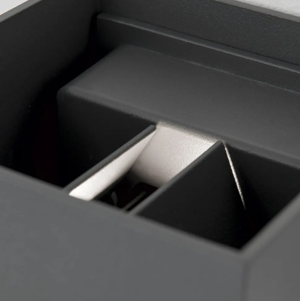 Buitenwandlamp Cube-S, antraciet, metaal, sensor