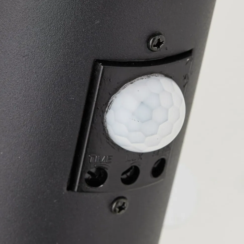 Buitenwandlamp Dody Sensor, zwart, metaal, kunststof