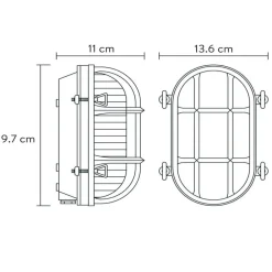 Buitenwandlamp Dudley, zwart