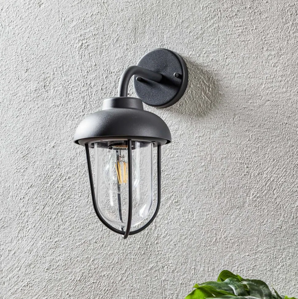 Buitenwandlamp Duero in vintage stijl, antraciet