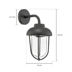 Buitenwandlamp Duero in vintage stijl, antraciet