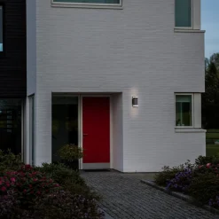 Buitenwandlamp Elm in zwart, 2-lamps