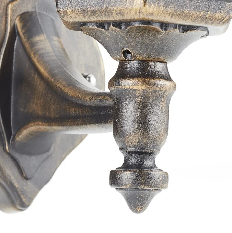 Buitenwandlamp Fabio in zwart-goud