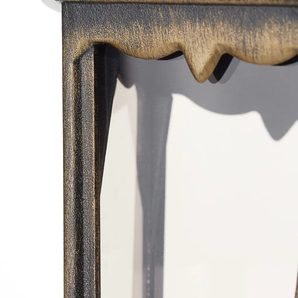 Buitenwandlamp Fabio in zwart-goud