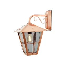 Buitenwandlamp Fenix in koper, hangend