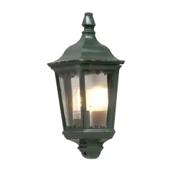 Buitenwandlamp Firenze, halve schaal, groen
