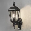 Buitenwandlamp Firenze, sensor, staand, zwart