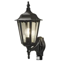 Buitenwandlamp Firenze, sensor, staand, zwart