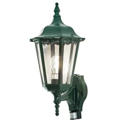 Buitenwandlamp Firenze w. sensor, staand, groen