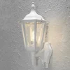Buitenwandlamp Firenze w. sensor, vrijstaand, wit