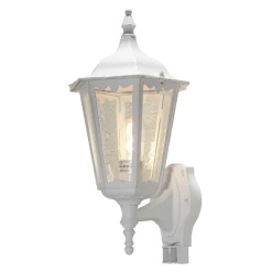 Buitenwandlamp Firenze w. sensor, vrijstaand, wit