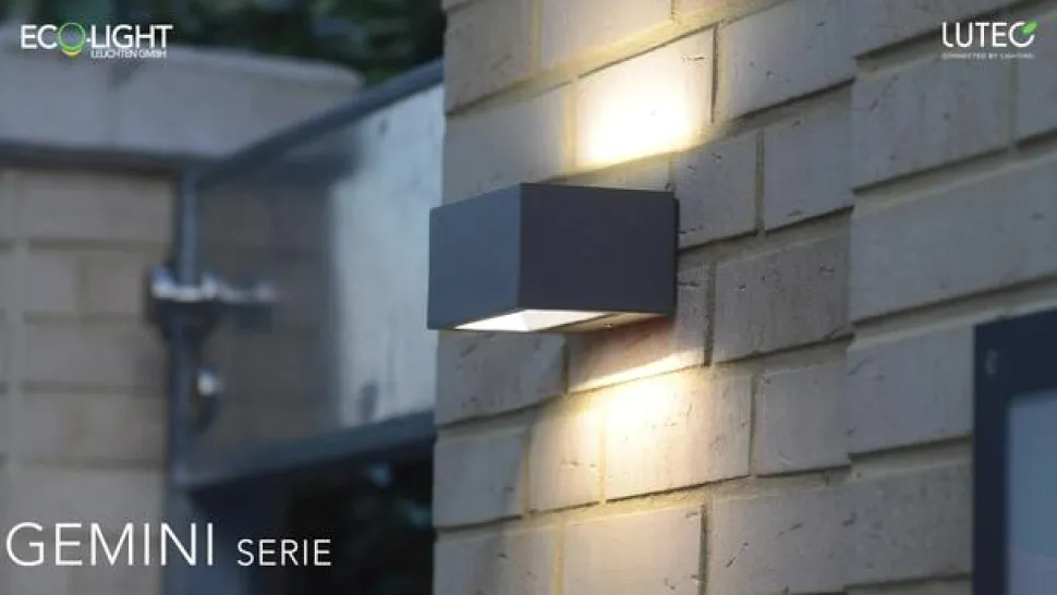 Buitenwandlamp Gemini hoekig 16cm 3.000 K