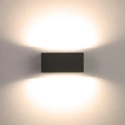 Buitenwandlamp Gemini hoekig 16cm 3.000 K