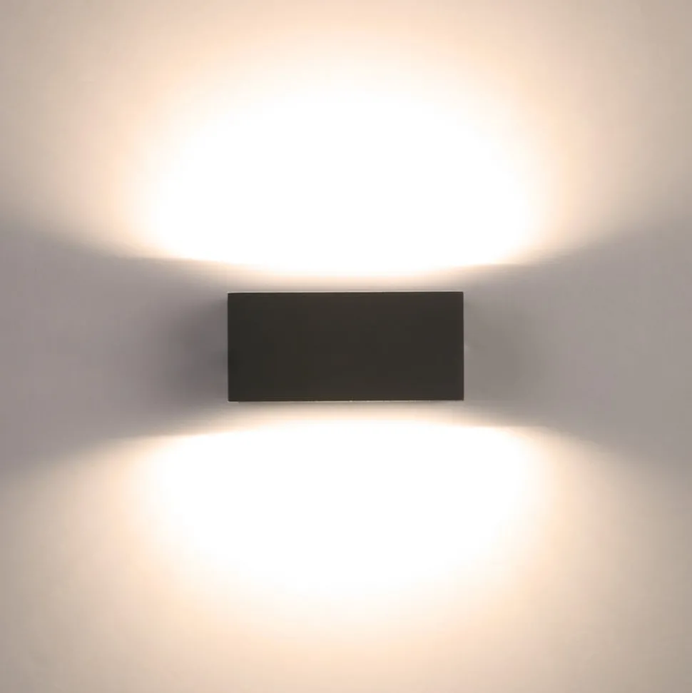 Buitenwandlamp Gemini hoekig 16cm 3.000 K