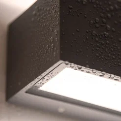 Buitenwandlamp Gemini hoekig 16cm 3.000 K