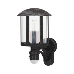 Buitenwandlamp Genefe, met sensor, zwart