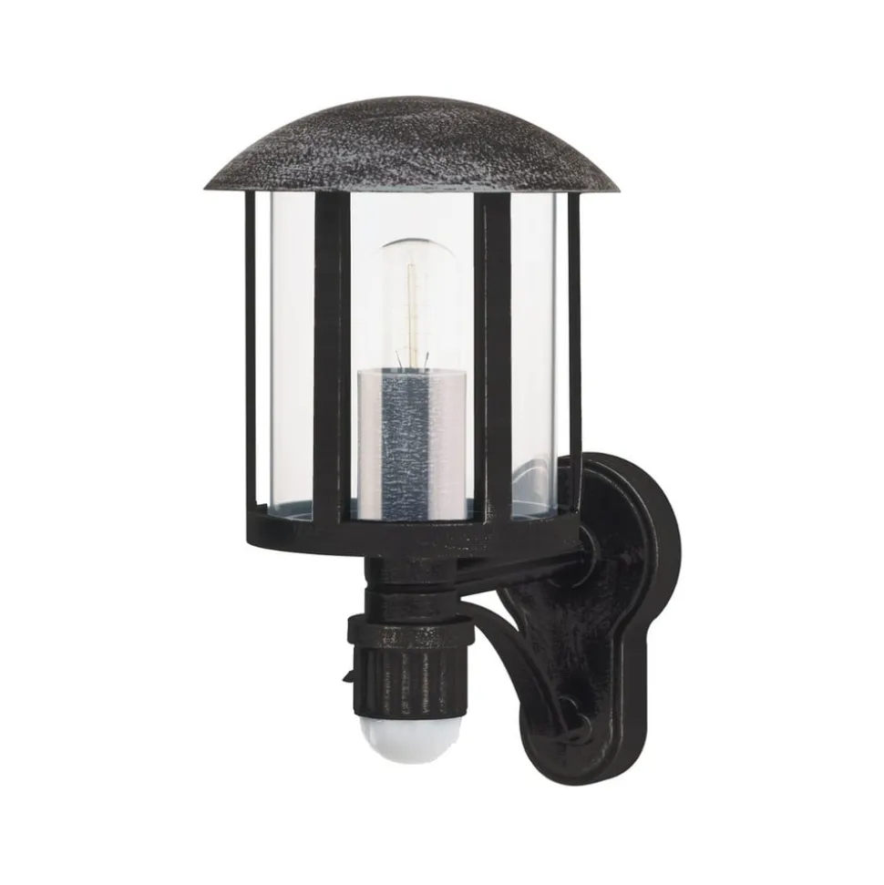 Buitenwandlamp Genefe, met sensor, zwart