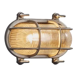 Buitenwandlamp Helford, nikkel