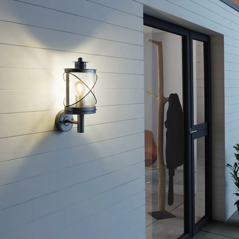 Buitenwandlamp Hilburn 1 met decoratieve kap